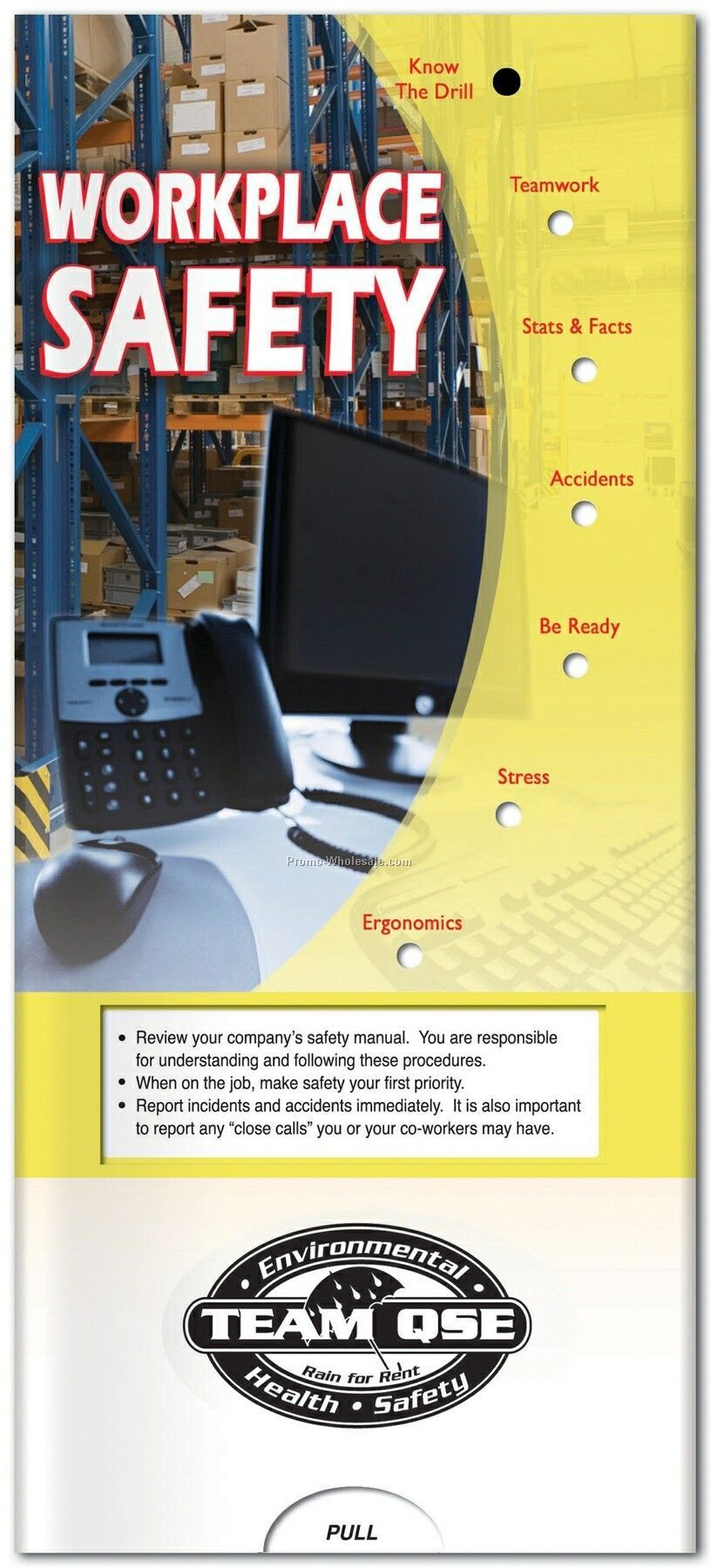 Pillowline Workplace Safety Pocket Slider Chart