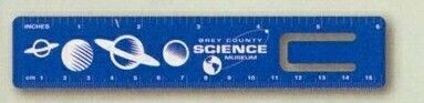 Plastic Ruler With Slot - 1-3/16"x6-3/16"