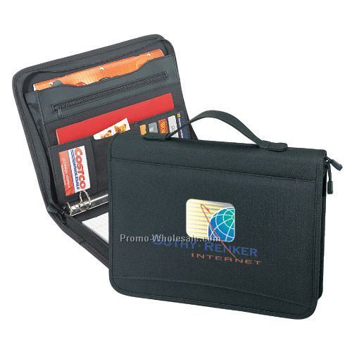 Polyester Zipper Binder Padded Portfolio