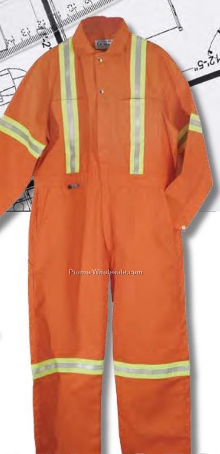 Premium Twill Coverall With Reflective Tape (S-xl)