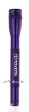 Purple Mini Mag-lite AA Flashlight (5-3/4"x1"x11/16")