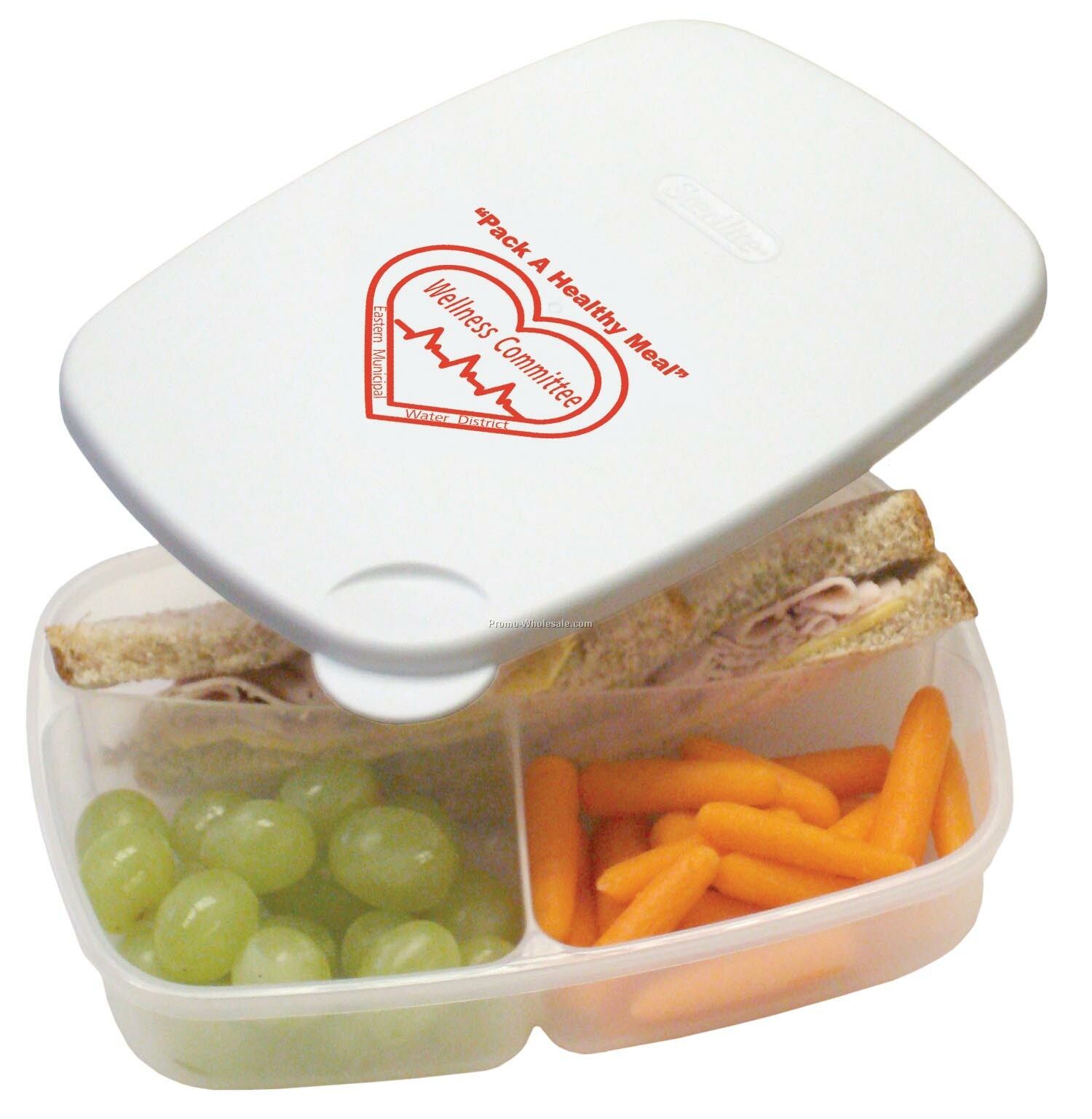 Rectangular 3 Section Food Container