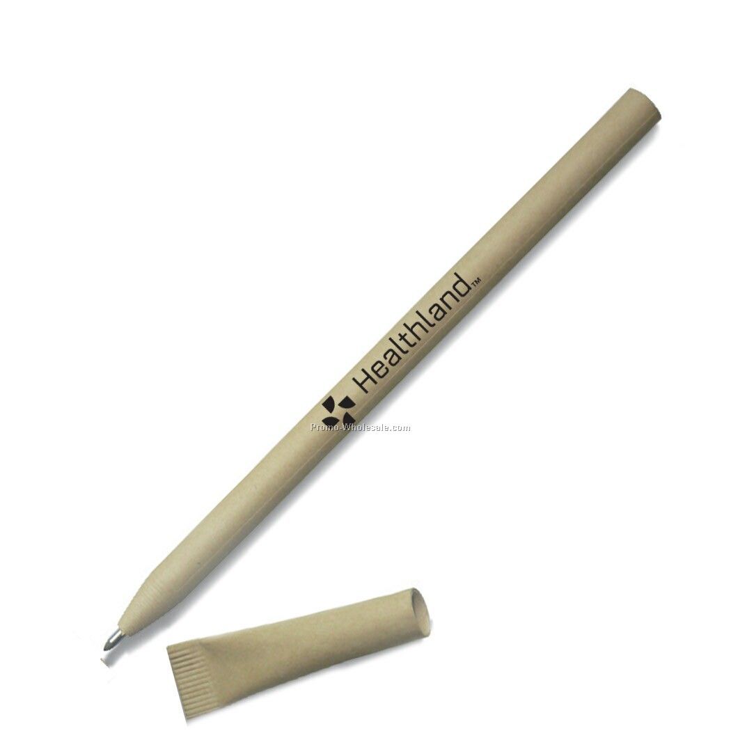 Recycled Paper Pen With Cap