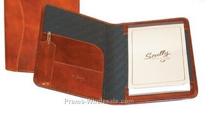 Red Italian Leather Junior Padfolio