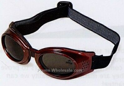Red Rubber Frame Goggles W/ Shock Absorbent Guard