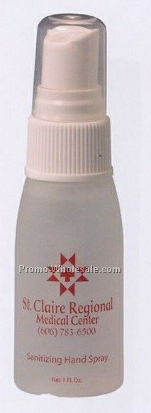 Sanitizing Hand Spray In Clear Or Soft Touch Bottle - 1 Oz.