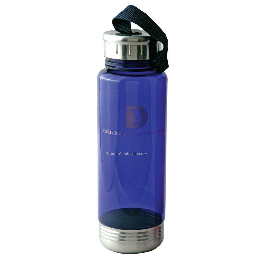 Shatter Proof Petg 22 Oz. Bottle With Stainless Steel Trim