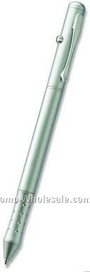 Silver Laser Pointer/ Flashlight Twist-action Ballpoint Pen