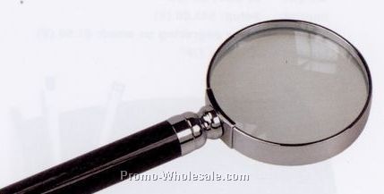 Silver Magnifier W/ Carbon Finish Handle
