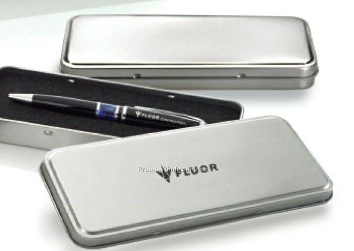 Single Satin Silver Metal Box