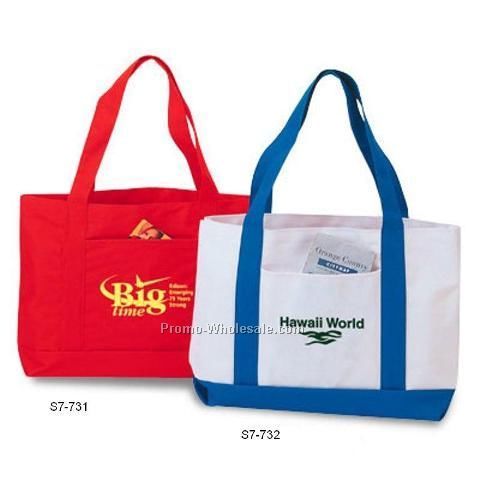 Solid Color Poly Tote Bag
