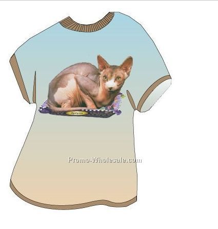 Sphynx Cat Acrylic T Shirt Coaster W/ Felt Back