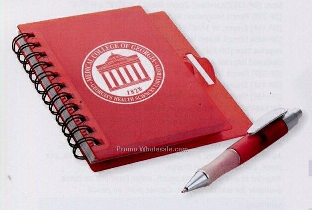 Spiral Notebook W/ Pen (Standard Shipping)