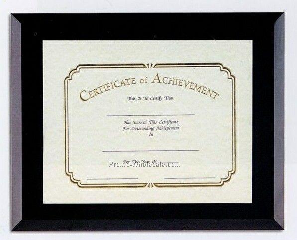 Star Black Glass Certificate Frame (8-1/2"x11")