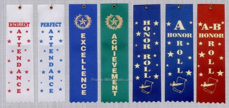 Stock Award Ribbons (Pinked) - A-b Honor Roll