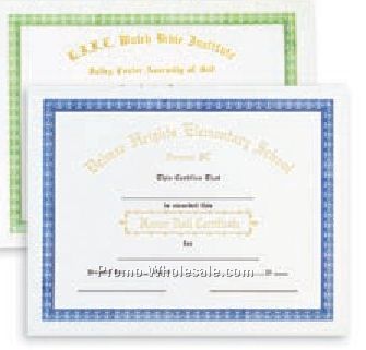 Stock Personalized Certificate W/ Foil (Honor Roll)