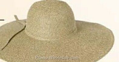 Straw Hat W/ 6" Floppy Brim (One Size Fits Most)