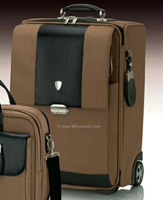 Tonino Lamborghini Light Brown Trolley Case 14-1/2"x20"x10"