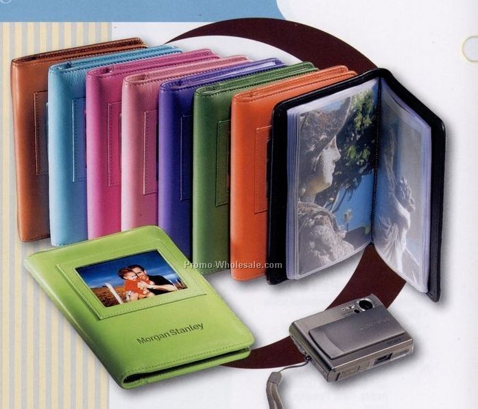 Travel Photo Album With Wallet Sized Id (Genuine Leather)