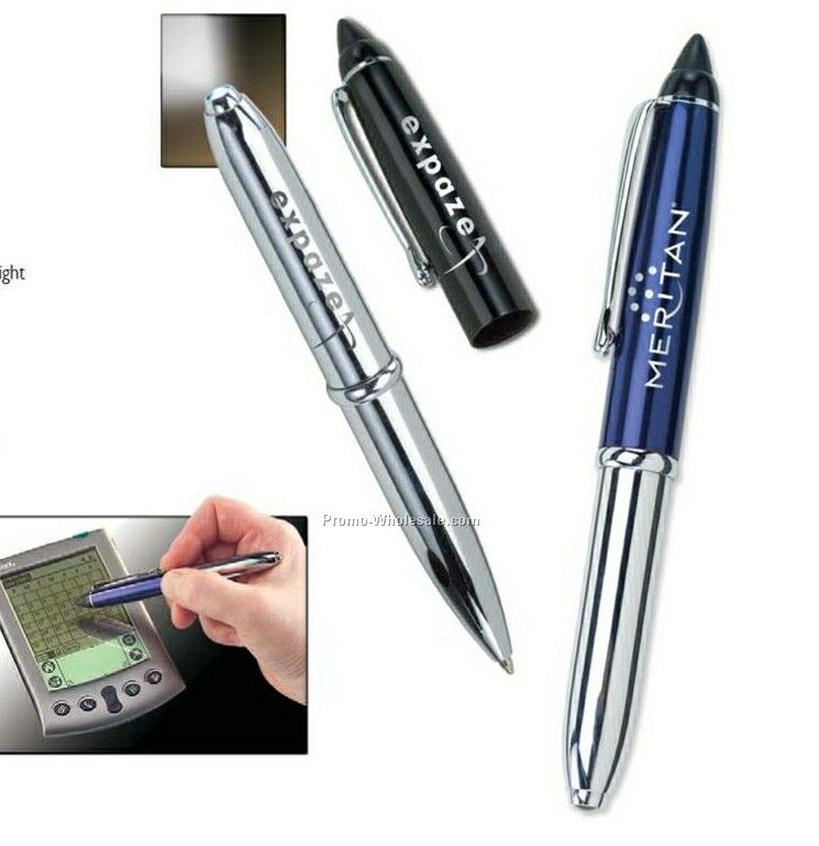Triplet Lighted Pen With PDA Stylus (1 Day Rush)