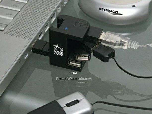 USB Rotary 4 Port Hub