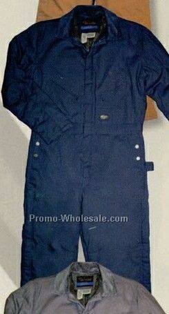 Walls Black Waist Zip Insulated Coverall (S-4xl) - Navy Blue