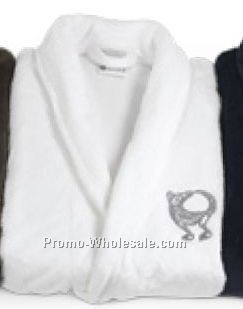White & Wolf S/M Velura Robe W/ Live Crest Design