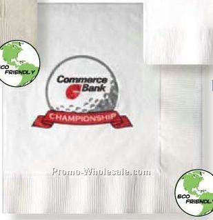 White 3-ply Coin Edge Embossed Luncheon Napkins