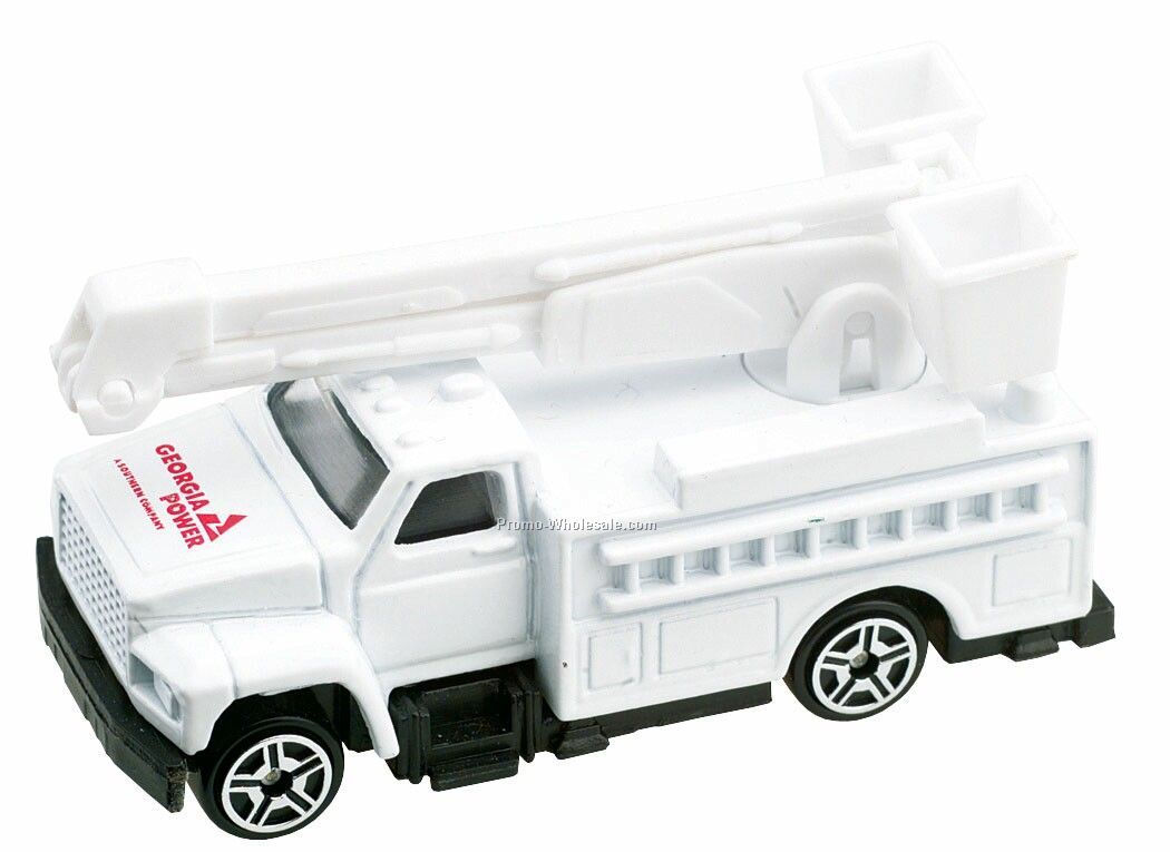 White Cherry Picker Die Cast Mini Vehicles