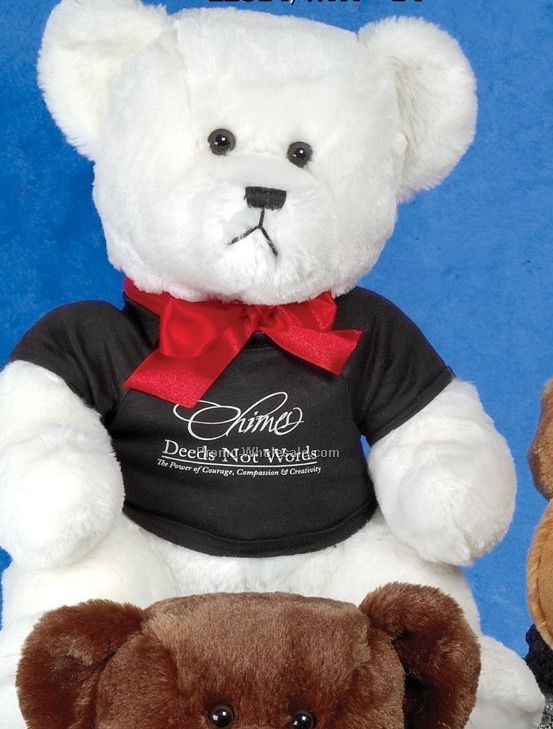 White Stuffed Leslie Bear (18")