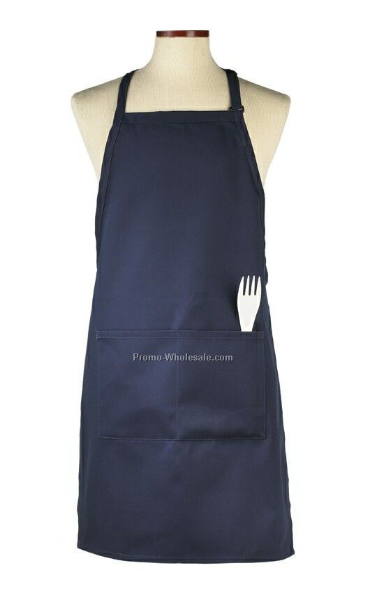 Wolfmark Deluxe Long Bib Apron - Navy Blue