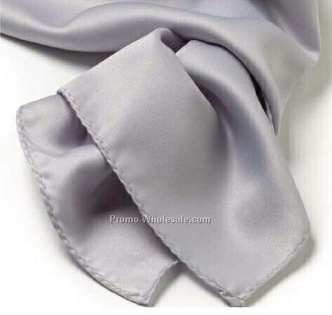 Wolfmark Light Gray Solid Series Silk Scarf