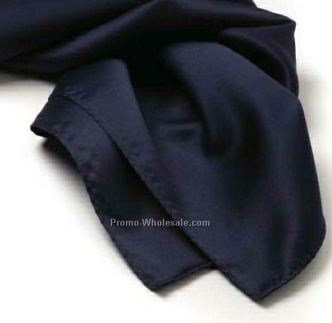 Wolfmark Navy Blue Solid Series Silk Scarf