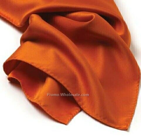 Wolfmark Orange Solid Series Silk Scarf