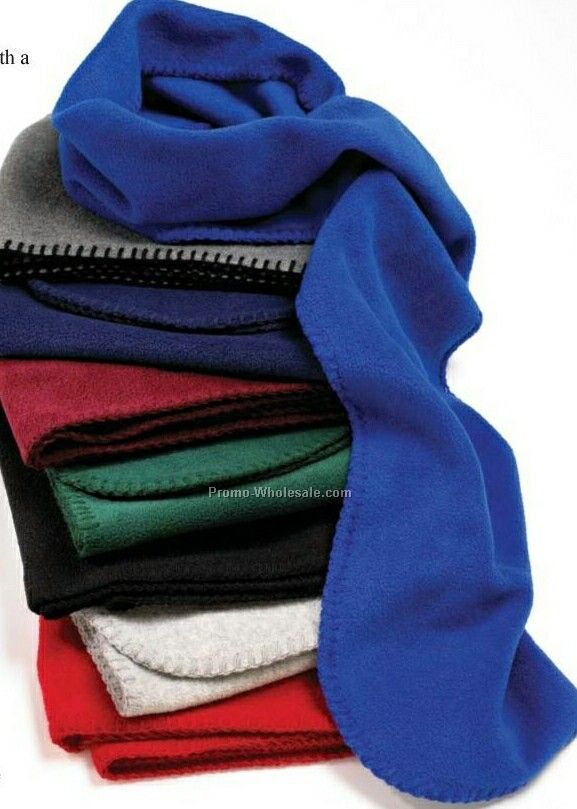 Wolfmark Royal Blue Fleece Neck Scarf