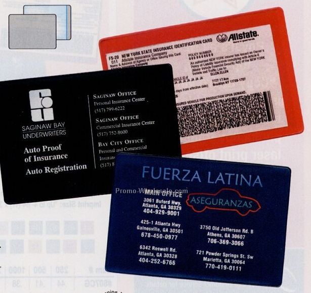 Xl Insurance Card Holder (6-1/4"x4-3/8")