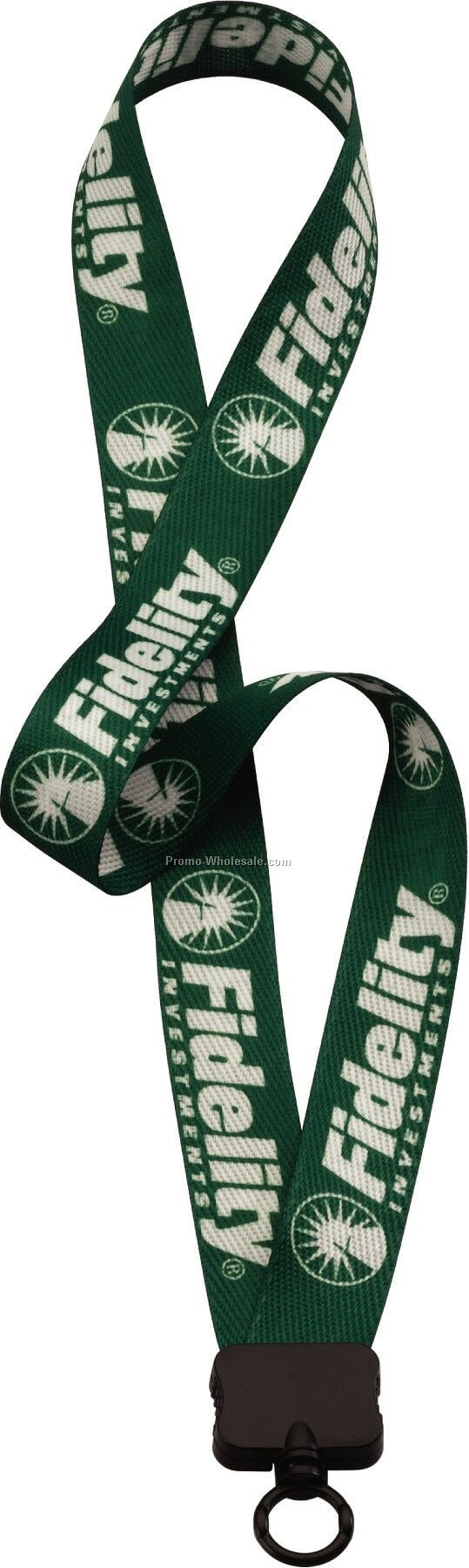 1" Waffle Weave Dye Sublimated Lanyard With O-ring