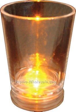 1-1/2 Oz. Frosted Or Clear Light Up Shot Glass W/ Yellow LED