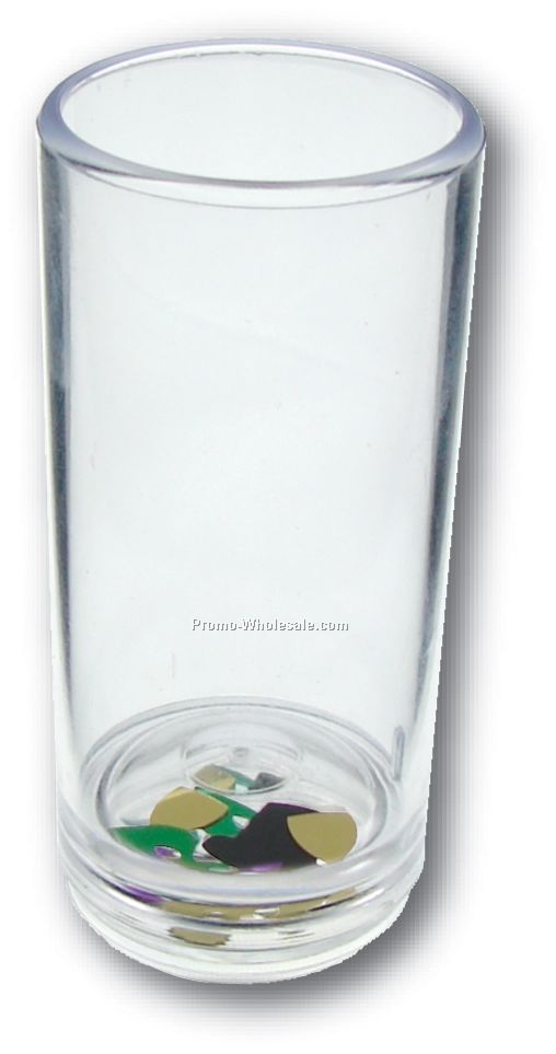 1-1/2 Oz. Mardi Gras Compartment Shooter Glass