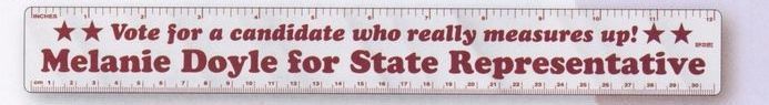 1-1/2"x12-1/4" Plastic Ruler (.020" Thick) 1 Color