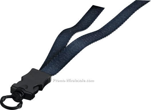 1/2" Denim-like Lanyard With Snap Buckle Release & O-ring