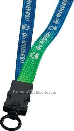 1/2" Tie-dye Multi-color Lanyard With Snap Buckle Release & O-ring