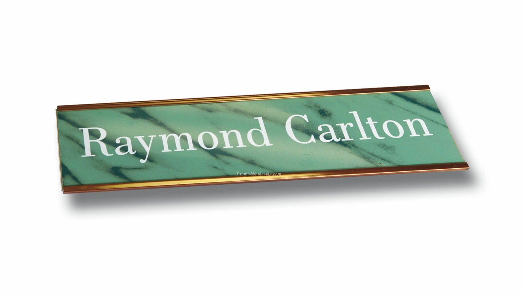 1-3/8"x8-3/8" Sublimated Rose Gold Metal Nameplate