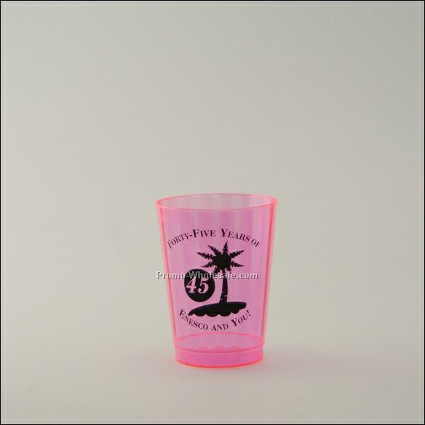 10 Oz. Neon Plastic Cup Red