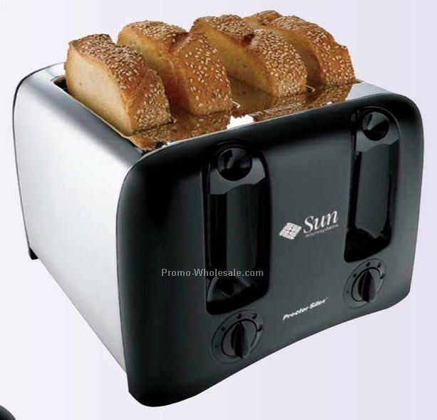 12.31"x12.06"x8.53" 4 Slice Cool-wall Chrome Toaster