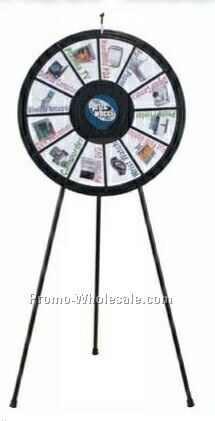 12-slot Black Floor Stand Prize Wheel (31")