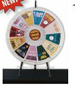 12-slot White Tabletop Prize Wheel (31")