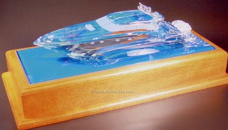 12"x8"x4" Glass Yacht Replica