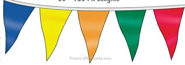 120' Tailor Made Mass Pennants 100 Per String - Assorted Colors