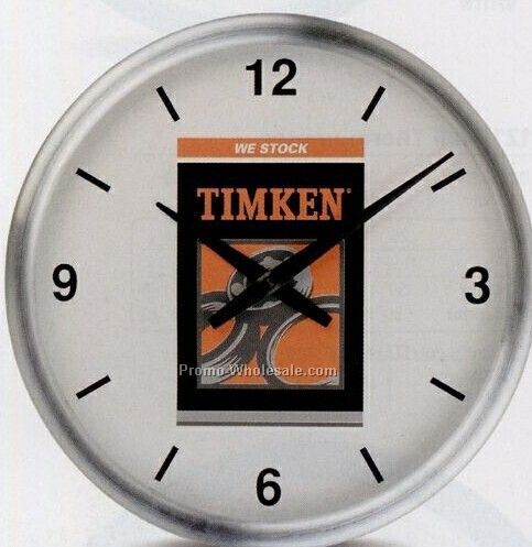 13" Magnum Brushed Metal Wall Clock (10 Days Service)